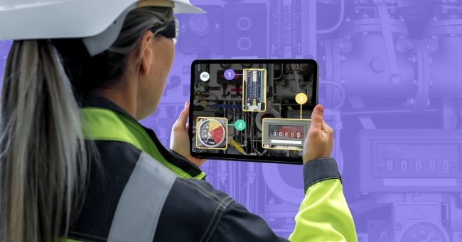 Make everyone engaged with TeamworkAR Woman using AR for field services repair