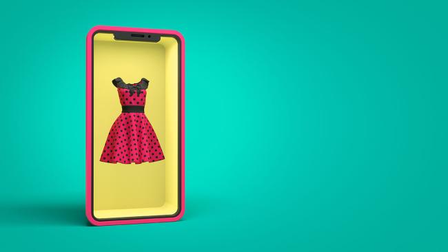 Concept of 3D design in smartphone 3D dress design in smartphone