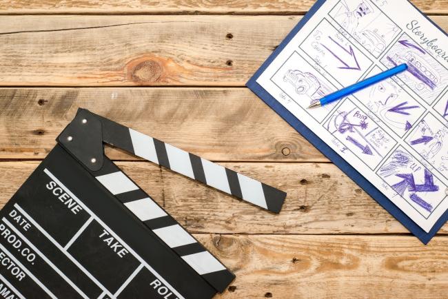 Storyboard sketches used for a learning storytelling technique