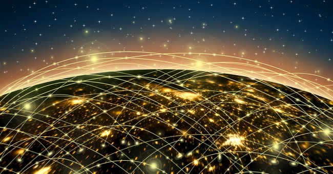 Going Global? Time to Leverage L&D Technologies Globe with interconnecting lines of communication or travel