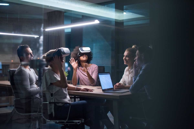Group VR can turbocharge your L&D Staff use group virtual reality technology in the office