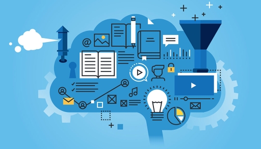 Artificial intelligence and machine learning illustration