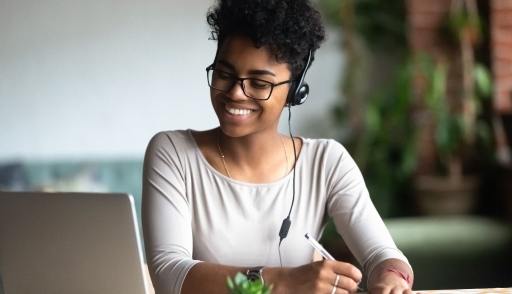 Employee Going Through Training Remotely