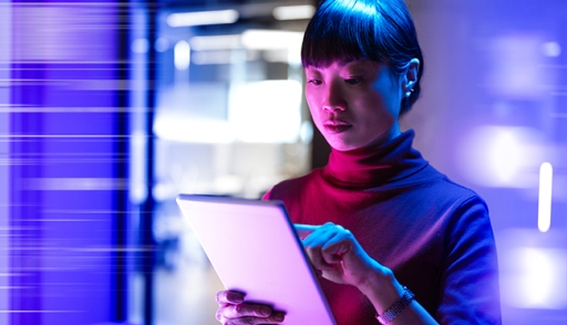 Person using tablet