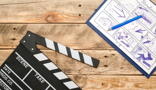Storyboard sketches used for a learning storytelling technique
