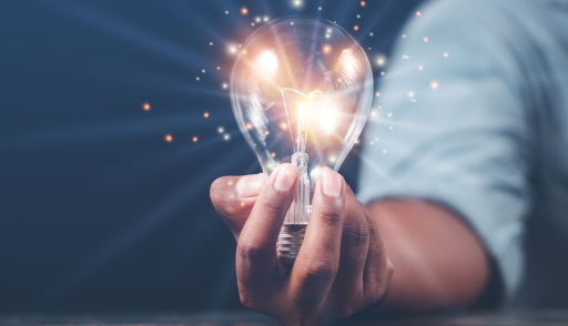 Holding lighted bulb innovation strategy