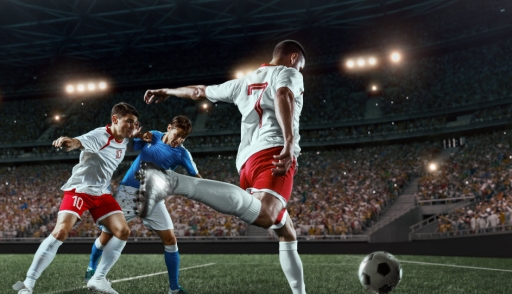 soccer players playing in uniform